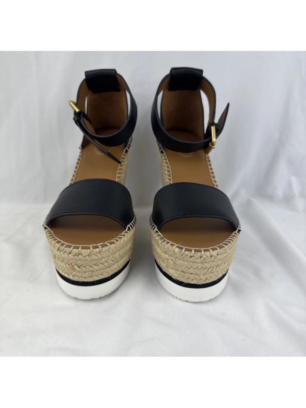 $495 See by Chloe 'Glyn' Espadrille Wedge Sandal 38 - Picture 4 of 6